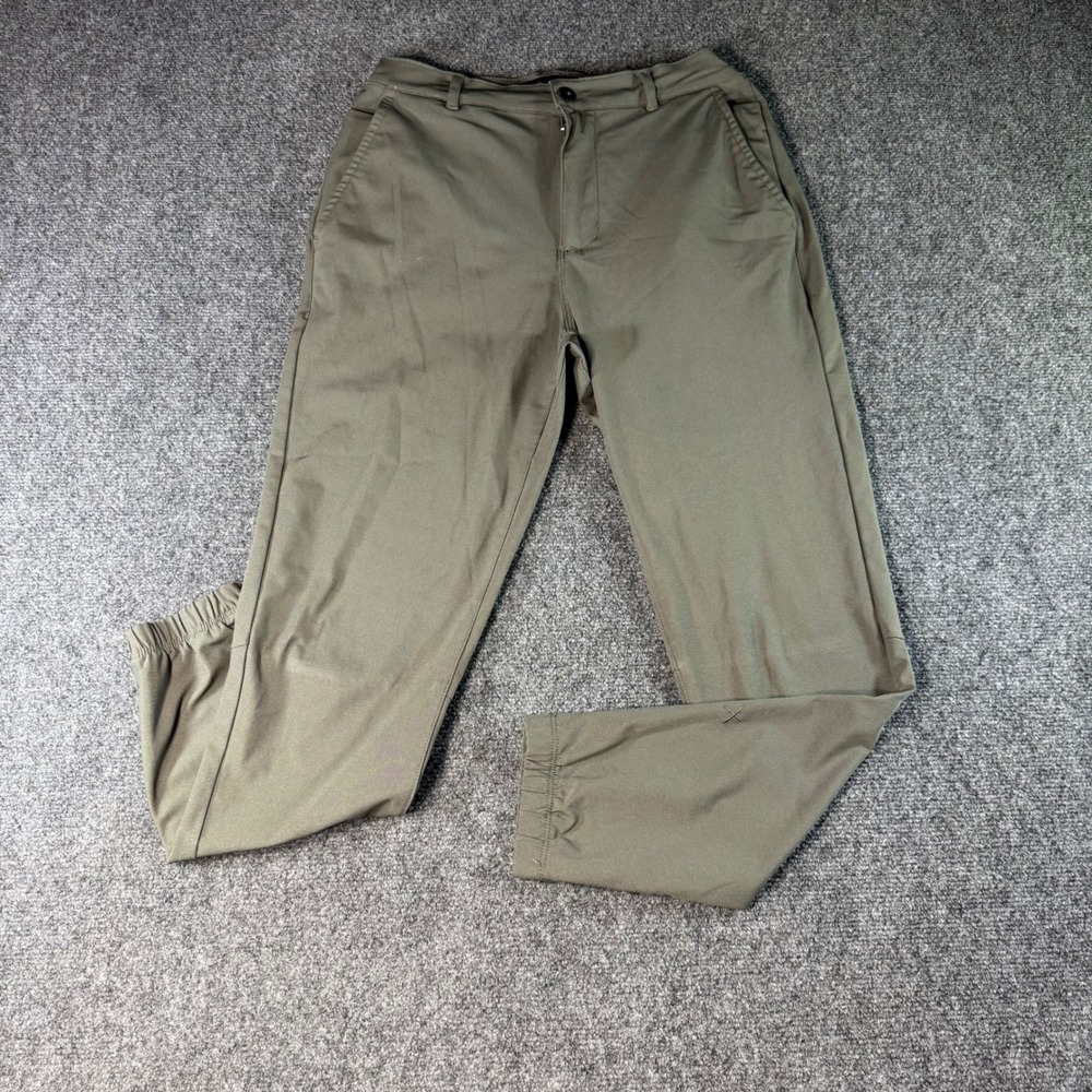 Cuts Clothing Men Olive Green Jogger Pants Slim Fit Elastic Waist Size S